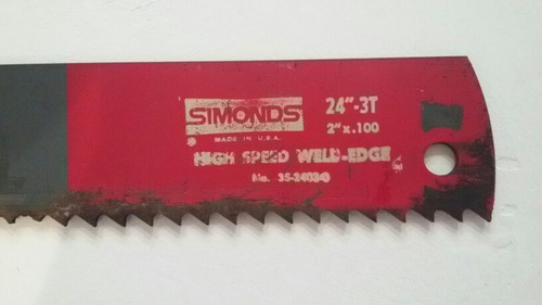 Hoja De Sierra Vaiven Marca Simonds 24 Pulgadas X 2 X 100