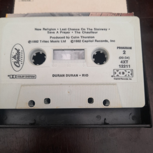 Imagem 5 de 8 de Fita Cassete K7 Duran Duran Rio Original Bizz Malt 90