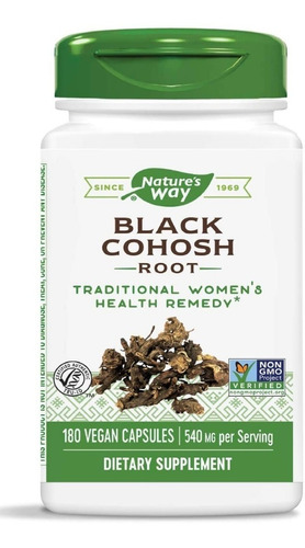 Black Cohosh Raíz De Cohosh Negra Nature's Way 180 Caps