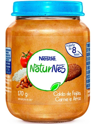 Papinha Caldo De Feijão, Carne E Arroz Nestlé Naturnes 170g