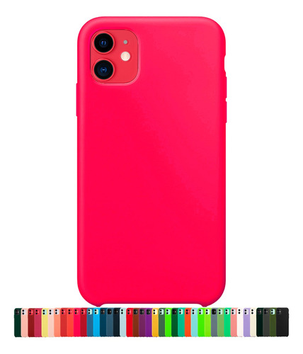 Capinha Capa Silicone Aveludada Compatível iPhone 13 Pro Cor Rosa-pink
