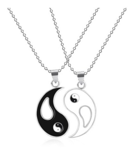 Collar Yin Yang Parejas Amor Doble Cadena 