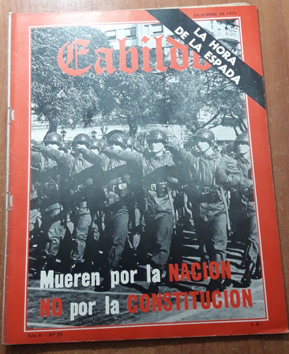 Revista Cabildo N°20  Diciembre De 1974  Hora De La Espada