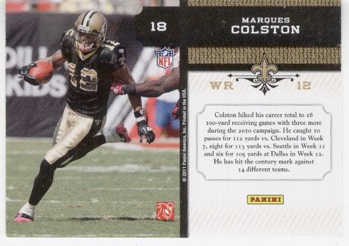 2011 Absolute Marks Of Fame Marques Colston Saints