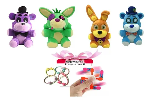 Pack De 4 Juguetes De Peluche Fnaf Bonnie Anime Games Fa