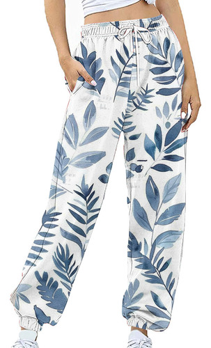 Calças Femininas Estampadas De Pelúcia Com Cordão E Cintura