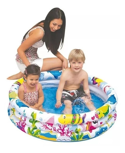 Imagem 2 de 2 de Piscina Inflável redonda Wellmix Summer Fun WS17010-1 de 107cm x 25cm 180L