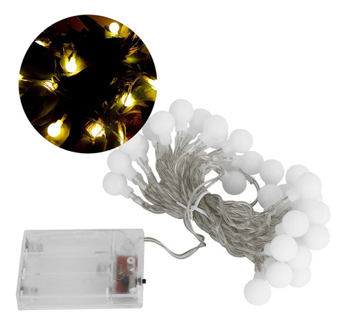 String Light, 4,2 M, 40 Luces Led, Impermeables, Funciona Co