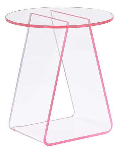 Meetlake Acrylic End Table, Pink Coffee T