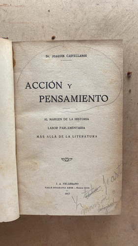 Accion Y Pensamiento - Castellanos, Joaquin