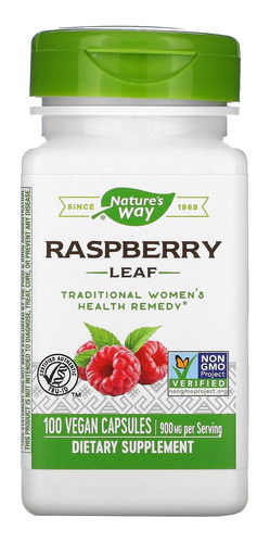 Natures Way Raspberry Leaf Frambuesa Roja 100caps Veganas