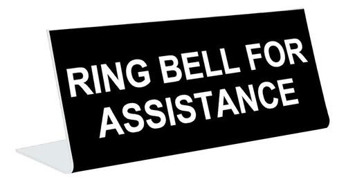 Ring Bell For Assistance - Letrero De Escritorio Grabado De 