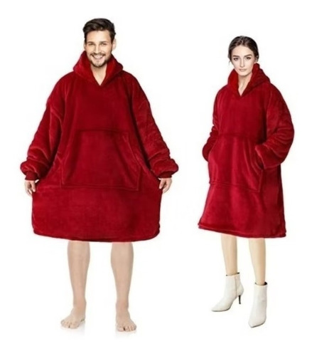 Imagen 2 de 3 de Polerón Sherpa Con Capucha Huggle Suéter Invierno
