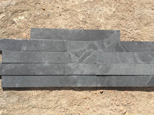 Imagen 5 de 6 de Piedra Ardosia Pizarra Negra 5 X 40 Cm Piso Y Pared Revestim