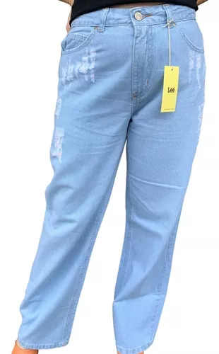 Calça Jeans Lee Wide Leg Cintura Alta Perna Larga 3355l