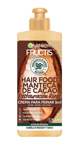 Crema Para Peinar Garnier Fructis Hair Food Cacao 300 Ml
