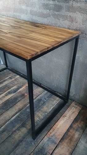 Imagen 2 de 4 de Escritorio Mesa Industrial 120x60 Hierro Madera 20/20