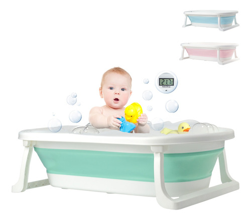 Bañera Tina De Baño Para Bebe Plegable Portatil Casa Y Viaje