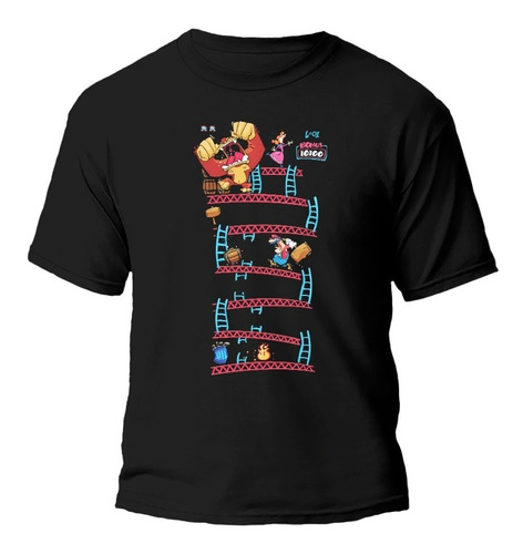 Remera Donkey Kong Ilustracion 100% Algodón 20/1 Premium