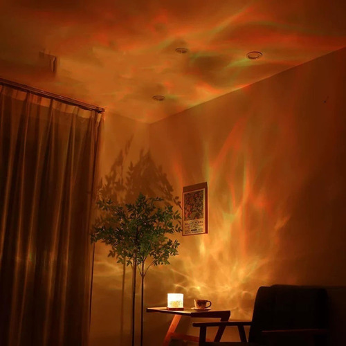 Lámpara Aurora Boreal, Patrón Agua Dinámico Luz Led 16 Color