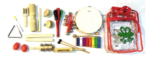Besser Lt12 Kit Set Percusion Infantil Niños Escuela + Bolso
