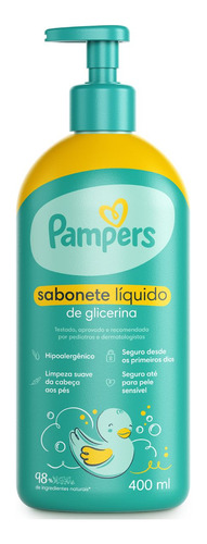 Sabonete Liquido De Glicerina Cabeça Aos Pes 400ml Pampers