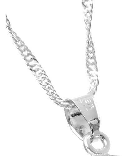 Dije Inicial / Letra U Zirconias Plata .925 + Cadena Regalo Color Plateado