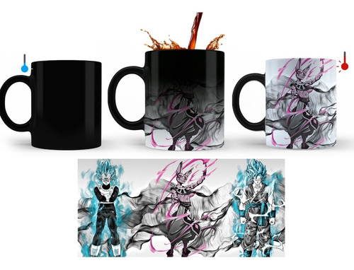 Taza Mágica Vegeta Bills Goku Dragon Ball Super