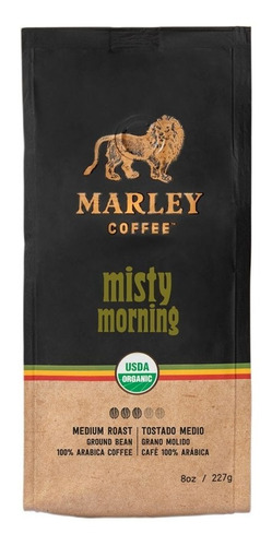 Café molido Marley Coffee Grano molido Tostado en bolsa sin TACC  227 g