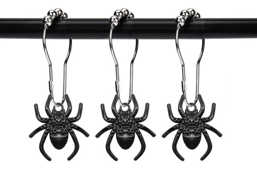 Juego De 12 Ganchos Para Cortina De Ducha De Araña, Anillos
