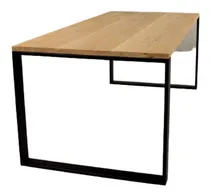Comprar Mesa Industrial De Madera Y Hierro 140x70 Cm
