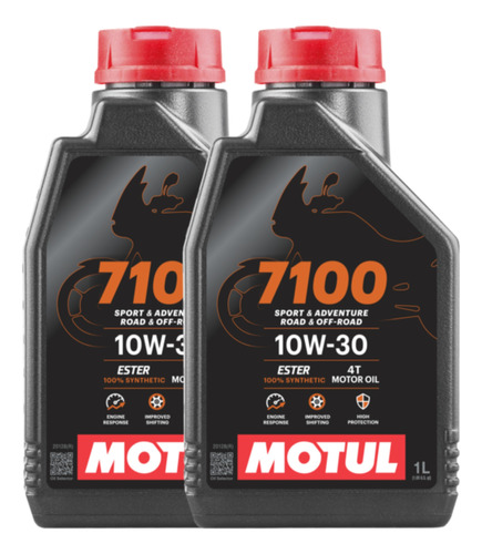 Aceite Moto 4t 7100 10w30 100% Sintetico Motul 2 Litros