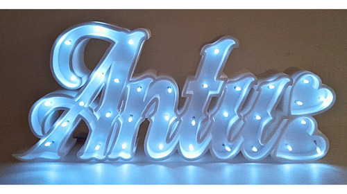 Nombres Iluminados 4 Letras 35 Cm - Polyfan Cartel Con Luces