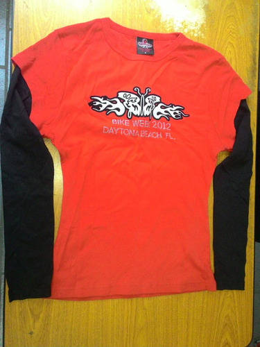 Camiseta Menina Tam Médio Adolescente Bikeweek 2012 Daytona