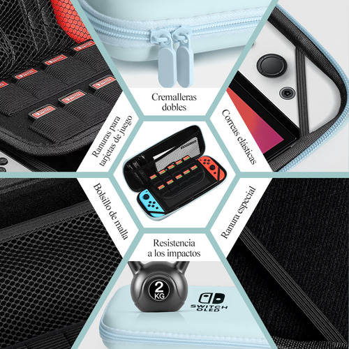 Kit De Bolsa De Almacenamiento Y Accesorios Nintendo Switch