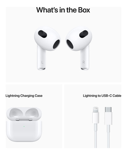 Fones De Ouvido Sem Fio Apple AirPods (3ª Geração) Com Áudio