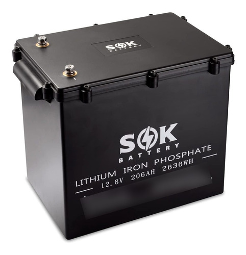 Sok Caja Plastico Sellada Bateria Lifepo4 Grado Marino 12 V