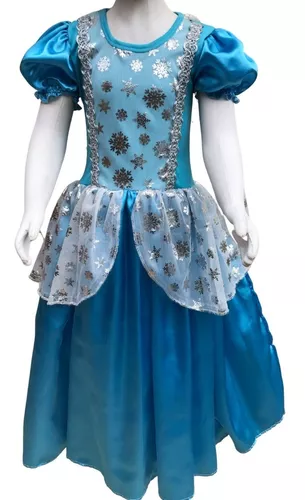 Vestido Fantasia Frozen Elsa E Anna Princesa Pronta Entrega