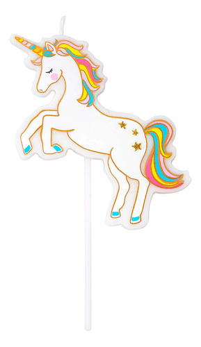 Talking Tabl Vela Cumpleaño Forma Unicornio Magica Para Niño