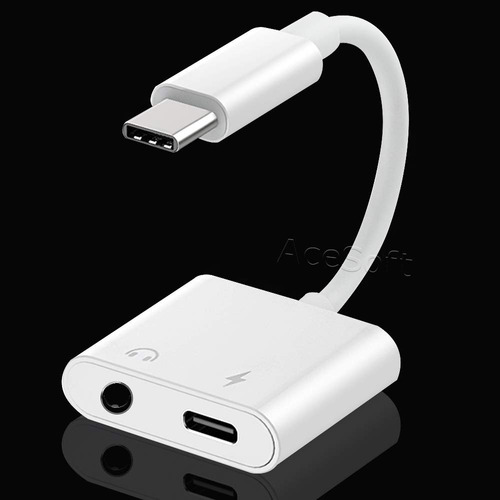 Cable Carga Audio Auxiliar 2 Puerto Usb-c Tipo 0.138 In Para