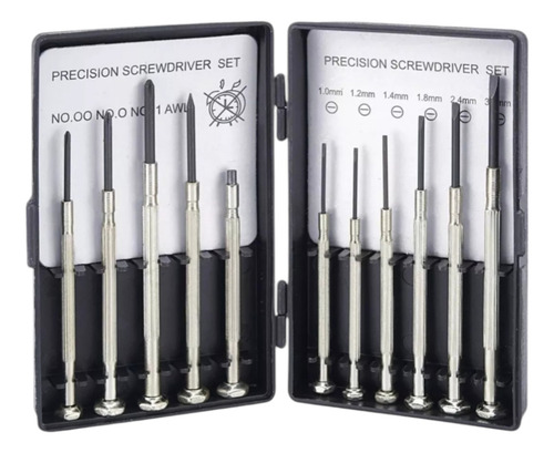 Set Destornilladores De Precisión 11 Piezas En Caja Premium