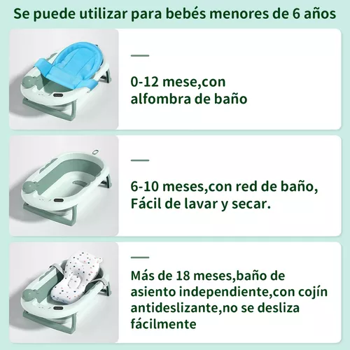 Bañera Plegable Con 2 Cojín Antideslizante,Tina Para Baño Bebé  Portátil,Piscina para Bebés Antideslizante - Sangkee México Envíos Rápidos  y Seguros