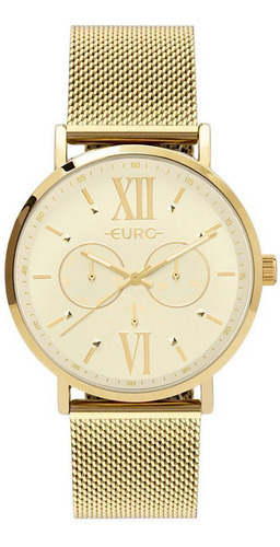 Relógio Euro Feminino Eu6p29ahts/4x Multifunção Dourado