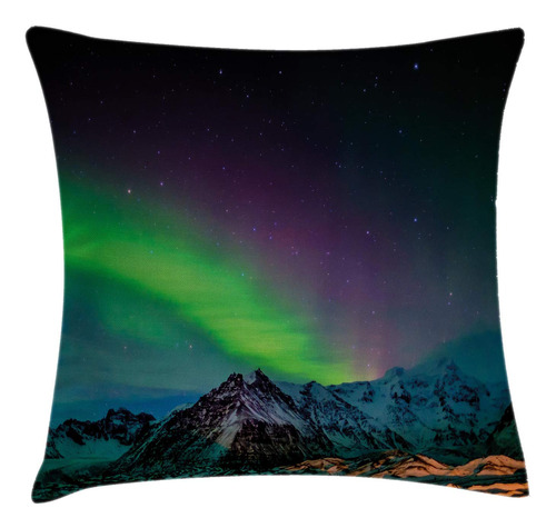 Ambesonne Aurora Borealis - Funda De Cojín Decorativa Con .