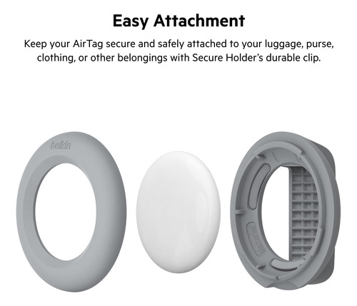 Suporte Seguro Airtag Belkin Com Clipe Para Apple - Capa