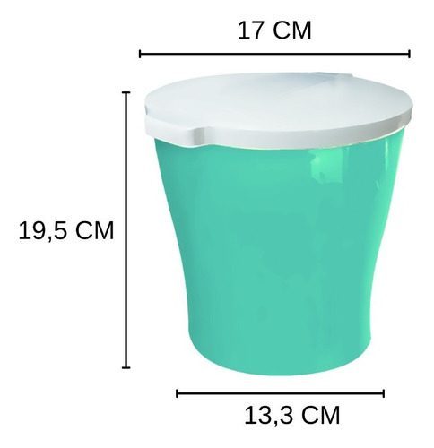 Estante para comida para mascotas con tapa redonda, recipiente de hasta 1,2 kg, color Hurricane Pet, verde claro
