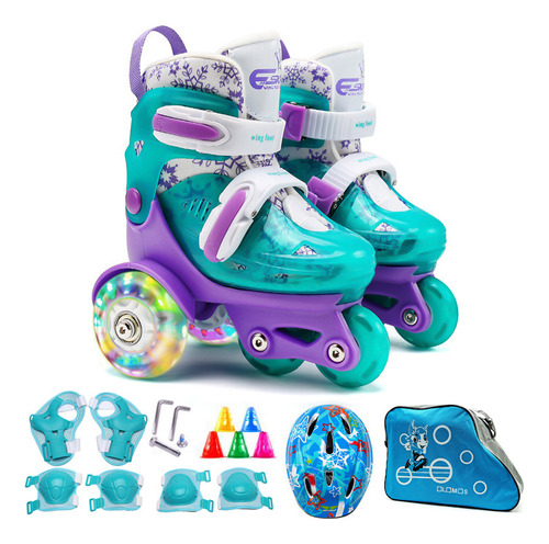 Set Protector De Bonitos Patines Para Niños Principiantes.