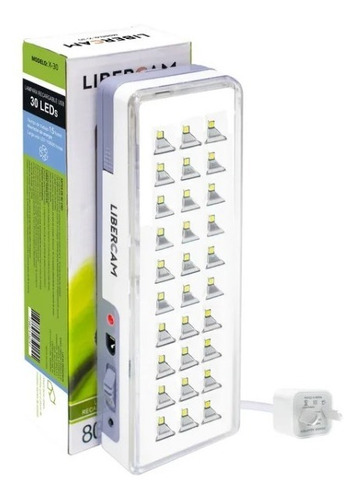 Luz De Emergencia 30 Leds Libercam Batería Recargable M-o