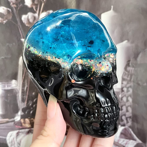 Juego De Moldes De Resina Resinworld Calavera 3d Grandes Med