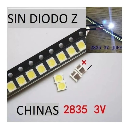Imagen 1 de 1 de 2835 3v 1w Led Para Tiras Tvs Chinas Se Envían 100 Piezas